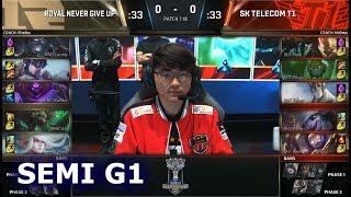 RNG vs SKT  Game 1 Semi Finals S7 LoL Worlds 2017  Royal Never Give Up vs SK Telecom T1 G1