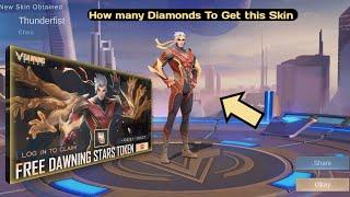 How Many Diamonds for Get skin Chou DAWNING STARS  Mobile legends