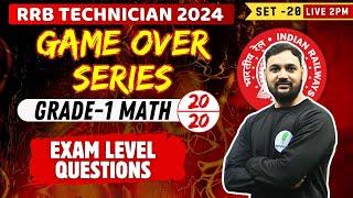 RRB Technician Grade 1 Maths Classes  Game Over Series  Set 20 I 