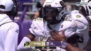 Colorado DB Travis Hunter UNREAL leaping INT vs TCU  2023 College Football