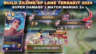 BUILD & EMBELEM ZILONG TERSAKIT 2024 Musuh Sampe kaget liat damage zilong  MLBB