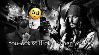 Johnny depp crying Captain jack sparrow heat waves shorts