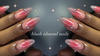 ASMR Simple Blush Nails no talking + beginner-friendly nails