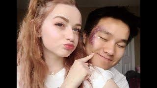 boyfriend dyes my hair pastel pink and it fails lol
