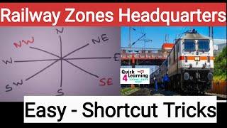 Railway Zones Headquarters Shortcut Tricks in Tamil  Do you know Series Quick Learning 