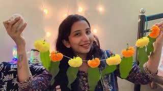 Easy Garland making  Dusshera ke liye phoolon ka haar flowersgenda flower  Marigold  Dasara 