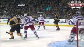 NHL Rangers @ Bruins Henrik Lundqvist Unbelievable Glove Save Robbery - 11913