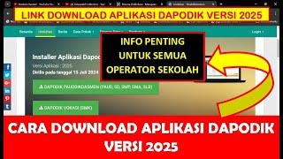 CARA DOWNLOAD - UNDUH APLIKASI DAPODIK 2025