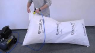 Stausäcke Befüllung  Filling Dunnage Bags