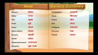 General dictionary  Learn Hindi Through English for kids  Spoken Hindi Basic for kids