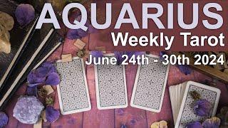 AQUARIUS WEEKLY TAROT READING CHOOSE WISELY June 24th to 30th 2024 #weeklytarot  #weeklyreading