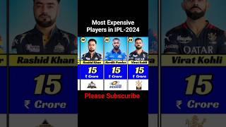 Most Expensive Players in IPL 2024  Highest Paid Players in IPL 2024 #shorts #ipl #cricket