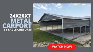 Metal Carport by Eagle Carports  24x20x7  $2880+tax