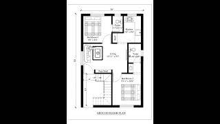 20x30 West Facing Plan600 sqft