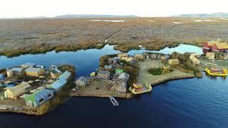 Titicaca lake - Uros floating islands - 4K