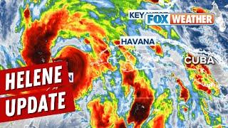 Hurricane Helene Maintains Expansive Strong Winds As It Tries To Organize