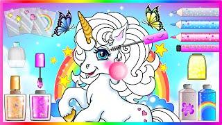 Draw and color a cute unicorn