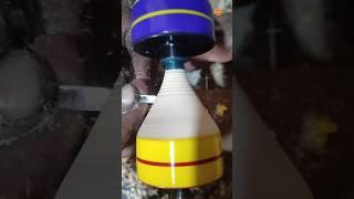 Lattu spinning top is made on wood turning machine #shorts