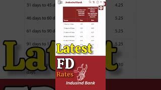 IndusInd Bank Latest FD Rates #fdrates #fd #casumitsharma #latestupdate #latestnews #bank #ca