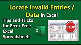 Locate Invalid Entries  Data in Excel Tips and Tricks for Error-Free Excel Spreadsheets