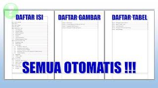 Cara Membuat Daftar Isi Daftar Gambar dan Daftar Tabel Secara Otomatis