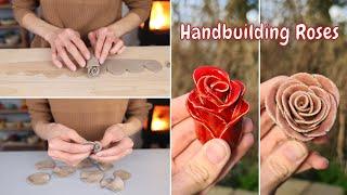 How To Make Ceramic Roses  handbuilding clay beginner friendly two ways