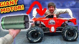 Worlds Biggest RC Car gets GIANT electric motor