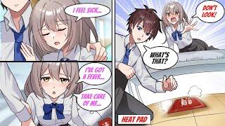 ［Manga dub］When I took a sickly weak girl to the nurses office she was actually faking...［RomCom］