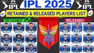 IPL 2025 - Lucknow Super Giants Team Final Retain & Release Players List  LSG Retain & Release List