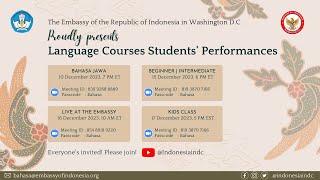 Bahasa Indonesia Course Students Performances - Beginner  Intermediate