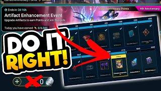 SAVE MILLIONS - ARTIFACT ENHANCEMENT EVENT TIPS  RAID SHADOW LEGENDS