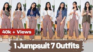 7 WAYS TO STYLE 1 JUMPSUIT  1 JUMPSUIT 7 OUFITS  Outfit Ideas 101  Fashion Guide  Khushi Nagda