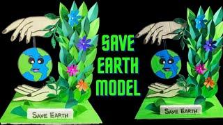 Save Earth Model  Earth Day Craft  Environment Day  Green Day  School Project @craftthebest1