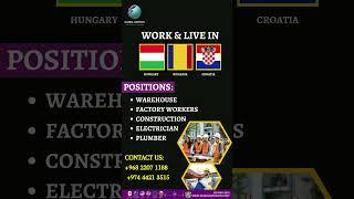 Job Opportunities in Hungary Romania and Croatia Warehouse Factory Construction and more