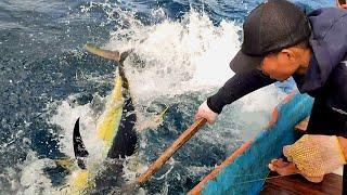 Perlawanan dasyat Aksi Nelayan naikkan 2 Ekor BIG TUNA dalam hitungan menit