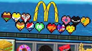 Minecraft but theres Food Hearts