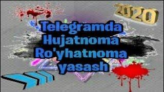 #Hujjatnoma Yasash  #Royhatnoma yasash  Telegramda Royhatnoma  Hujjatnoma yasash