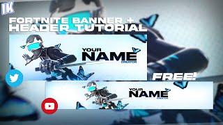 How To Make A FREE Fortnite Youtube Banner + Twitter Header Without Photoshop Pixlr Tutorial