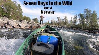 Wilderness Canoe Adventure - Part 4.  Descending the River Røa in Norway.  White Water Rapids.