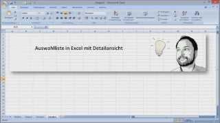 Excel Dropdownliste mit Nachschlagefunktion