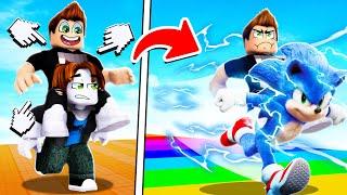 Biegam na PLECACH NOOB VS SONIC w ROBLOX