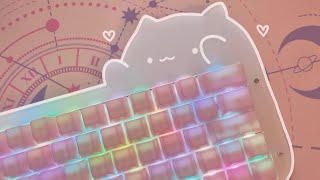 cute keyboard  mini cat64  unboxing & modding  rgb effects & sound tests 