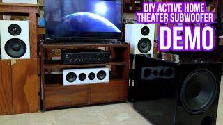 DIY Powered Home Theater Subwoofer GRS 12SW-4 + Bash 300S - DEMO