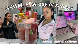 GRWM First Day of School Vlog  day in the life of a college senior  LexiVee