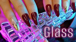 ASMR with Textured Glass  Scratching Scratch Tapping & Nail Rubbing  Fast  No Talking