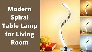 Modern Spiral LED Table Lamp for Living Room  LED Brightness Dimmable Bedside Lamp