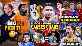 Ronaldo controversial statement Euro is equal to World Cup Barca injury update Rodri to Madrid