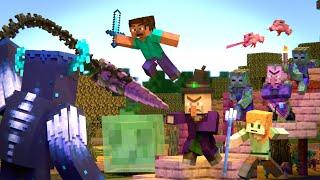 Warden vs Witch and Swamp Villager Army  Alex and Steve Legends Minecraft Animation Movie