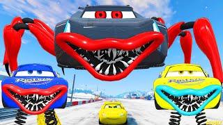 Live Epic Escape From Lightning McQueen Eater Monsters  McQueen VS Lightning McQueen  BeamNGDrive2