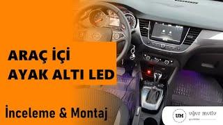 Araç içi sese duyarlı Ayak Altı LED Lamba  İnceleme & Montaj  Tüm araçlarla uyumlu